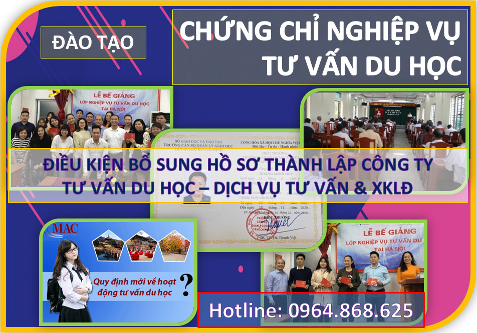 ĐÀO TẠO CHỨNG CHỈ TƯ VẤN DU HỌC CHUYÊN NGHIỆP